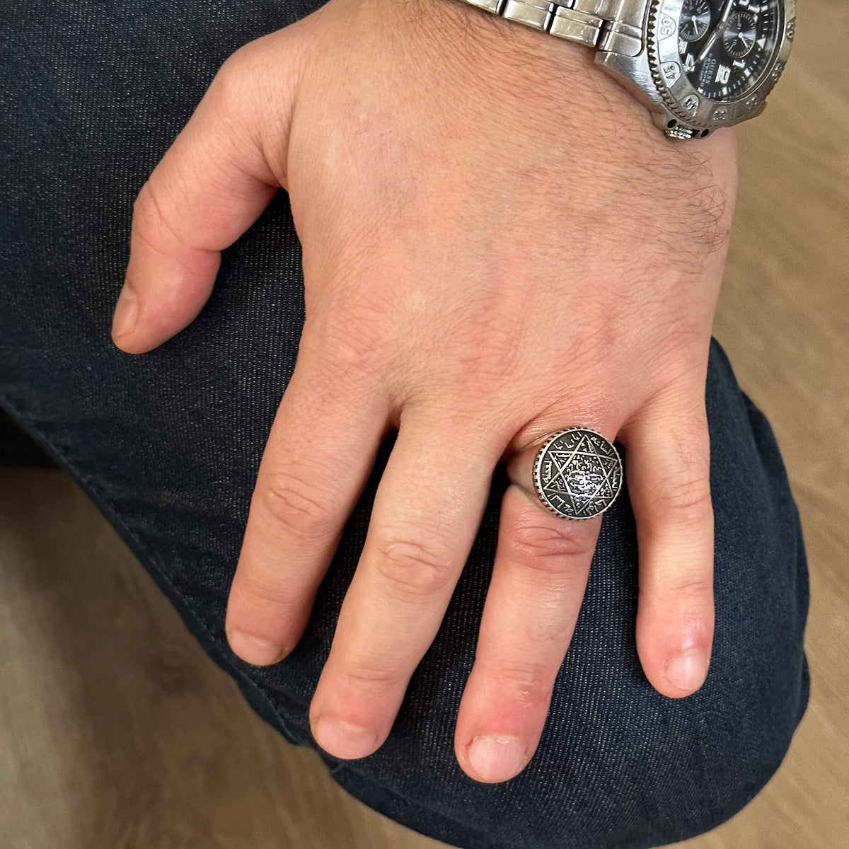 Star David Men's Ring - 925 Sterling Silver — 6