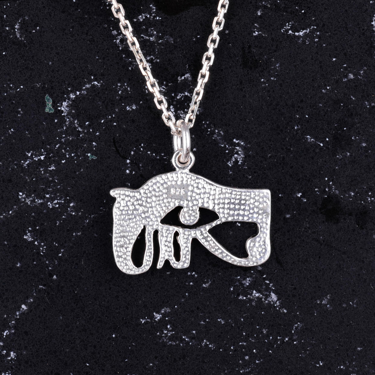 KAMBO 925 Sterling Silver Eye of Horus Necklace - Handmade Mysterious Design Necklace — 4