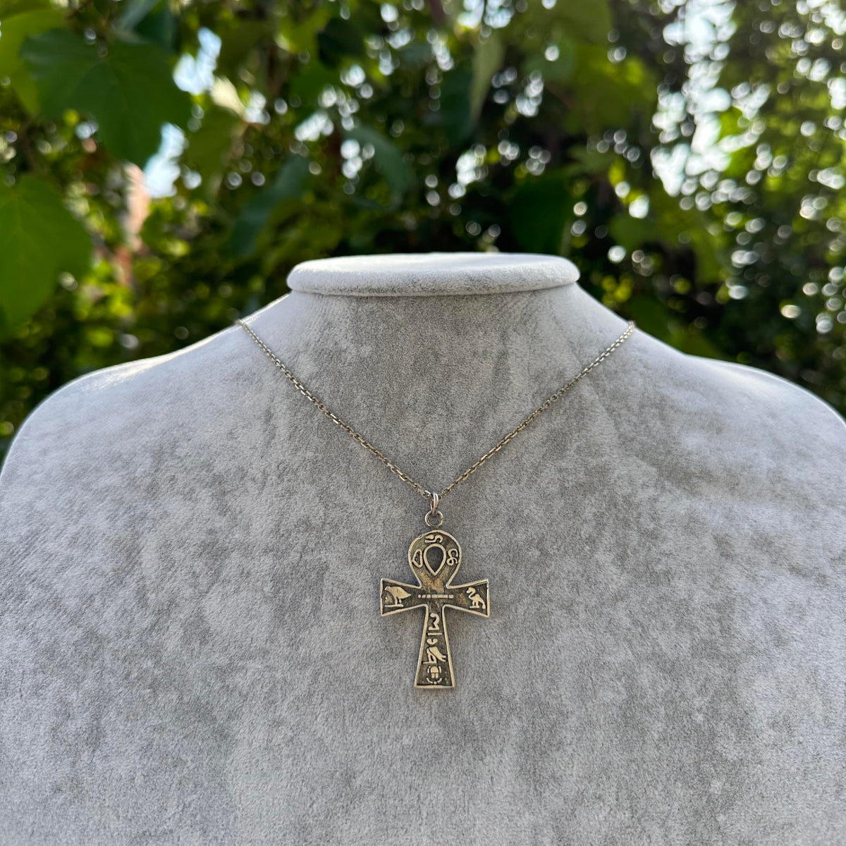 925 Sterling Silver Ankh Cross Necklace - Ancient Egyptian Hieroglyphic, Symbol of Eternal Life — 5