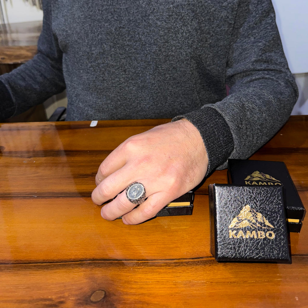 KAMBO Grim Reaper Men's Ring – 925 Sterling Silver Gothic Death Reaper Design – Handmade Dark Fantasy Jewelry – Heavy Statement Ring — 3