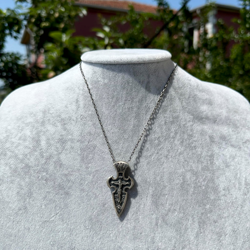 Angel Mikail Necklace - 925 Sterling Silver Gothic Necklace — 3