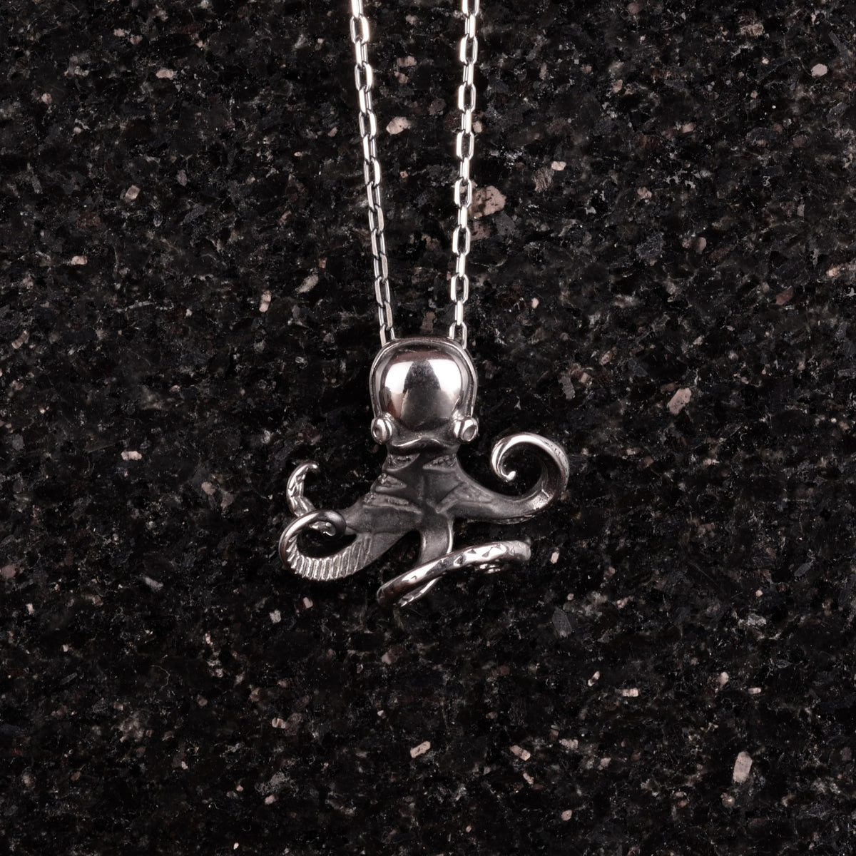 Kambo 925 Sterling Silver Unisex Necklace, Octopus Necklace with Chain — 4