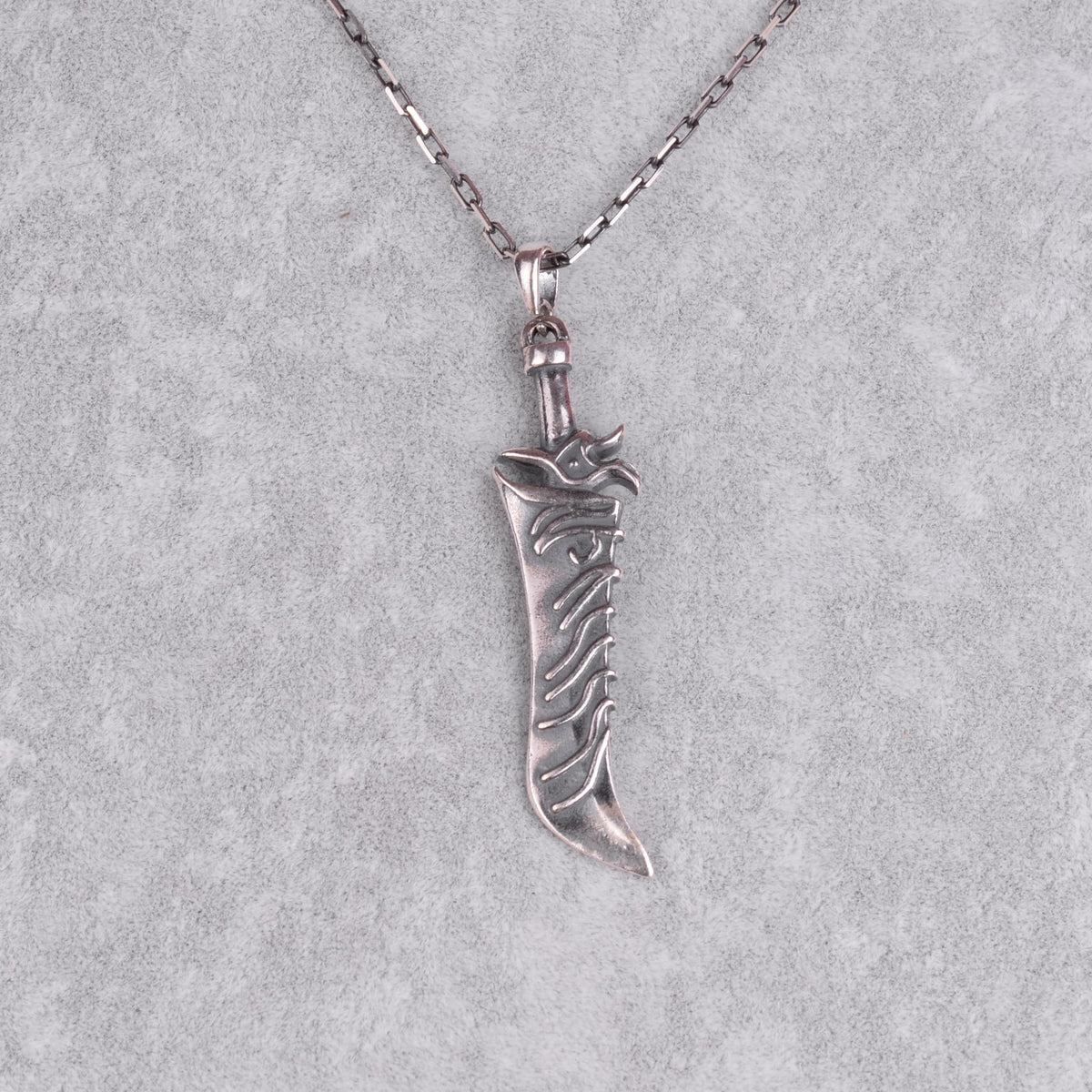 KAMBO Fantasy Sword Necklace 925 Sterling Silver Dragon Warrior Blade Design Gothic Style — 4