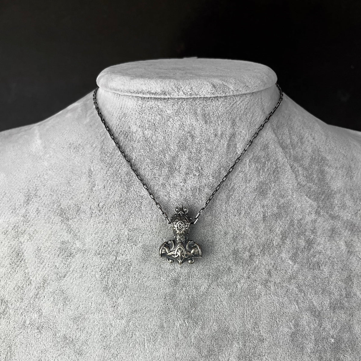 KAMBO Thor's Hammer Mjölnir Necklace for Men – 925 Sterling Silver Chain Viking Scandinavian Amulet – Handmade Scandinavian Mythology Jewelry — 3