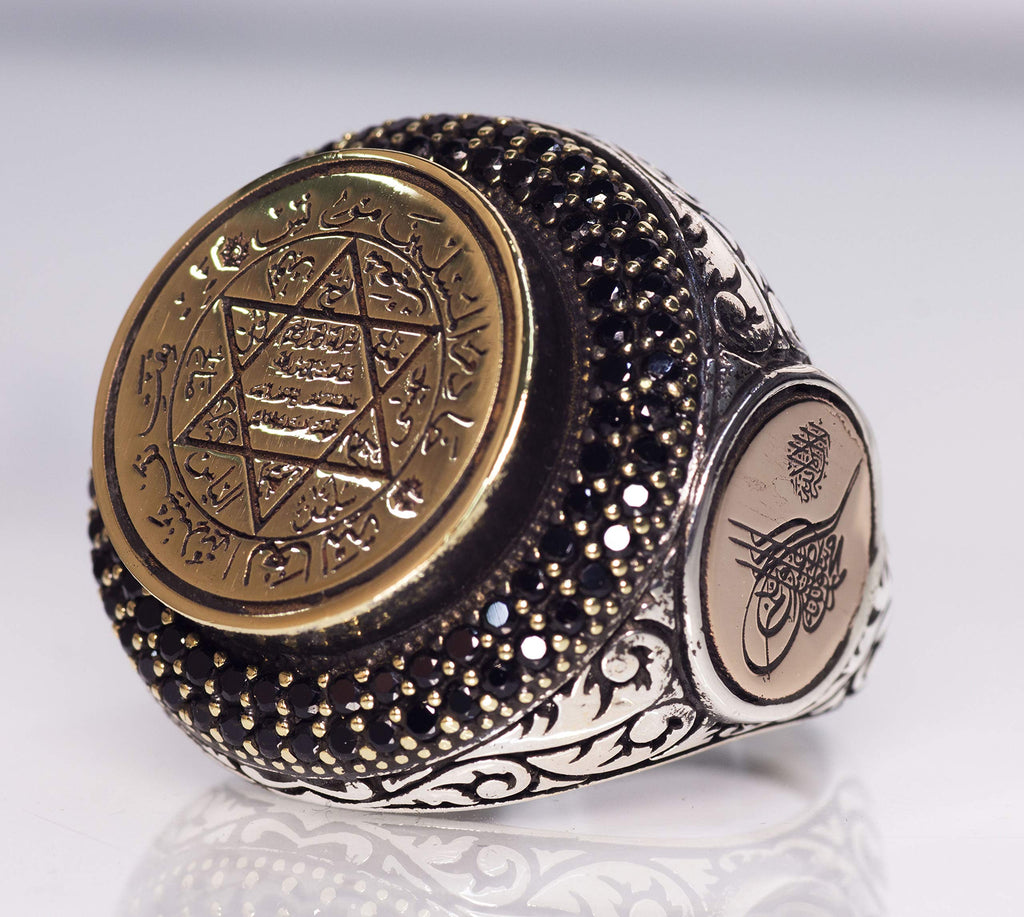925 Sterling Silver Star of David Ring - Solomon Seal Design — 2