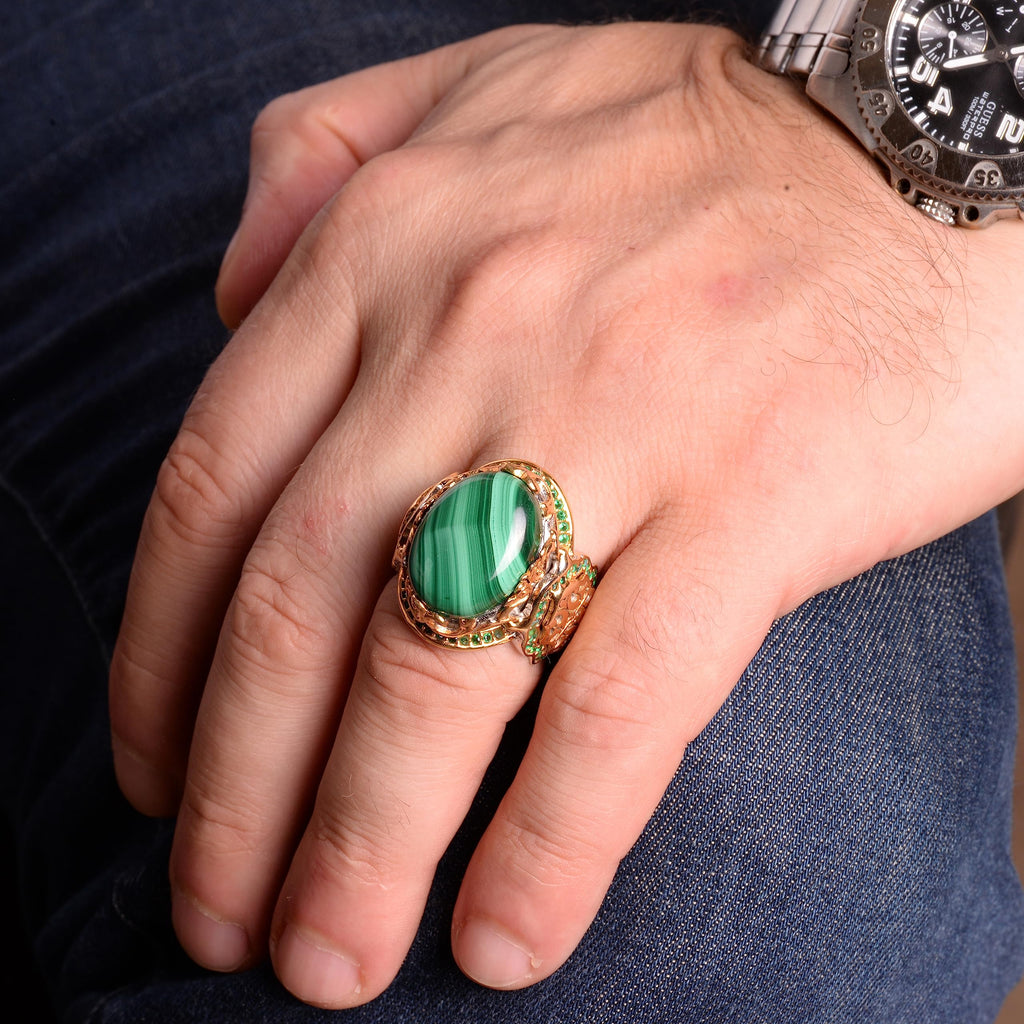 Natural Stone Ring - 925 Sterling Silver Handmade Sultan Ring — 2
