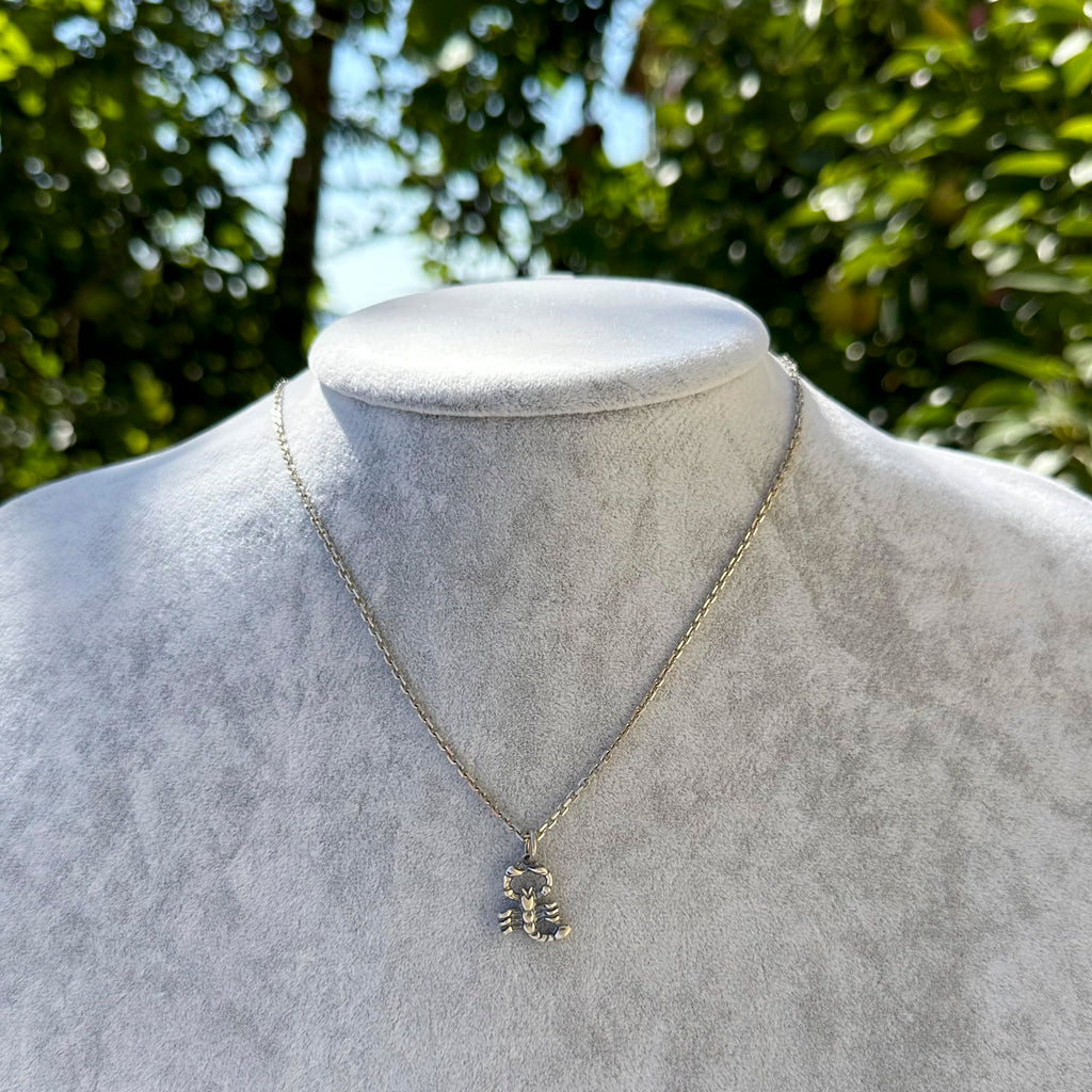925 Sterling Silver Scorpio Zodiac Sign Pendant - Handmade Jewelry — 3