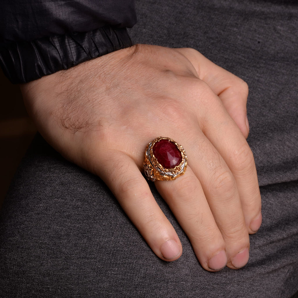 Natural Ruby Stone Ring (Model-2) — 3