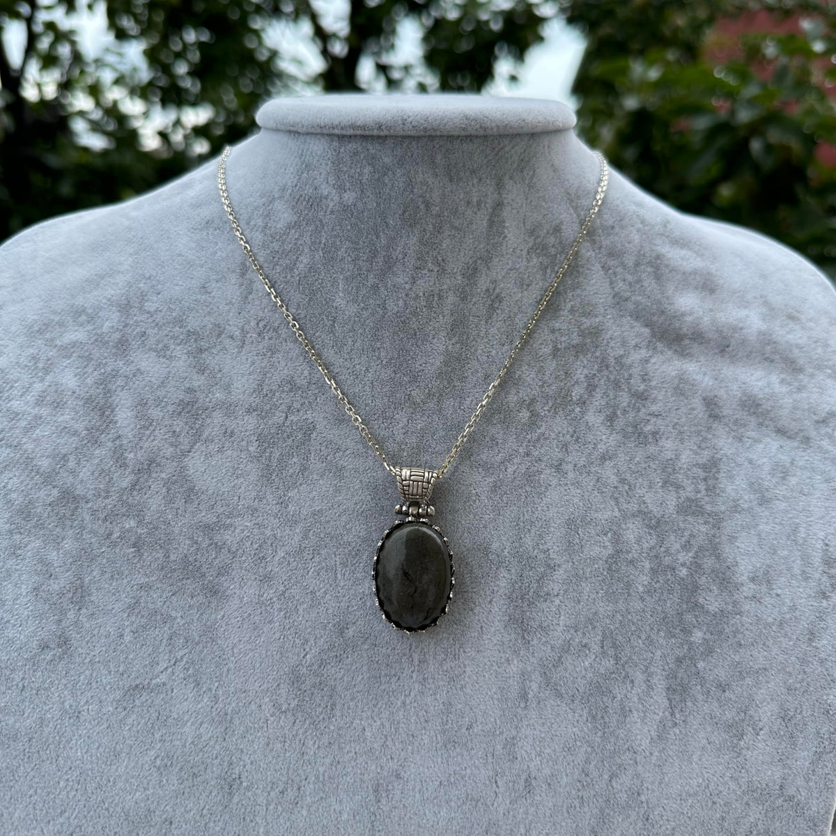 Natural Pyrite Necklace - 925 Sterling Silver Necklace — 3