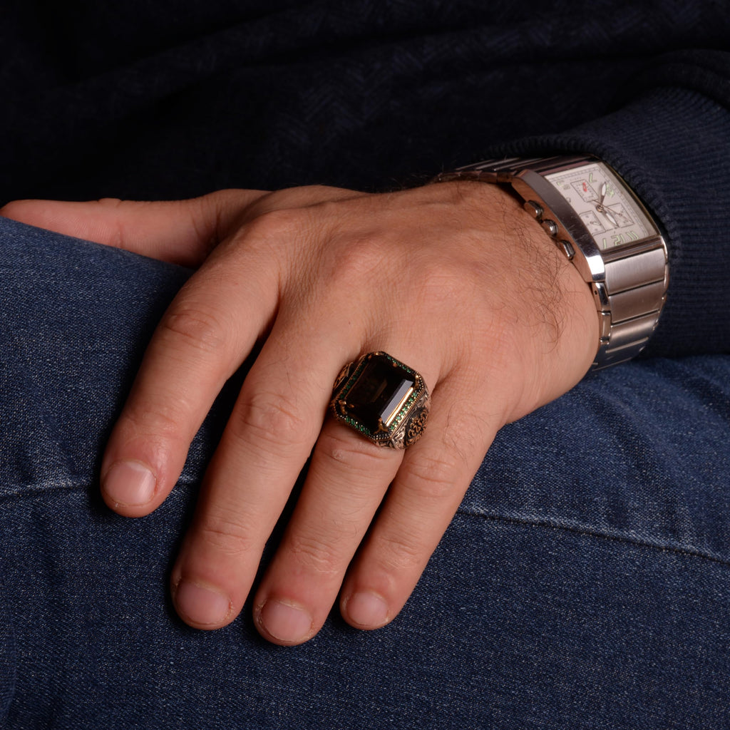 Natural Smoky Quartz Stone Ring — 3