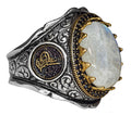 925 Sterling Silver Ring - with Natural Moonstone