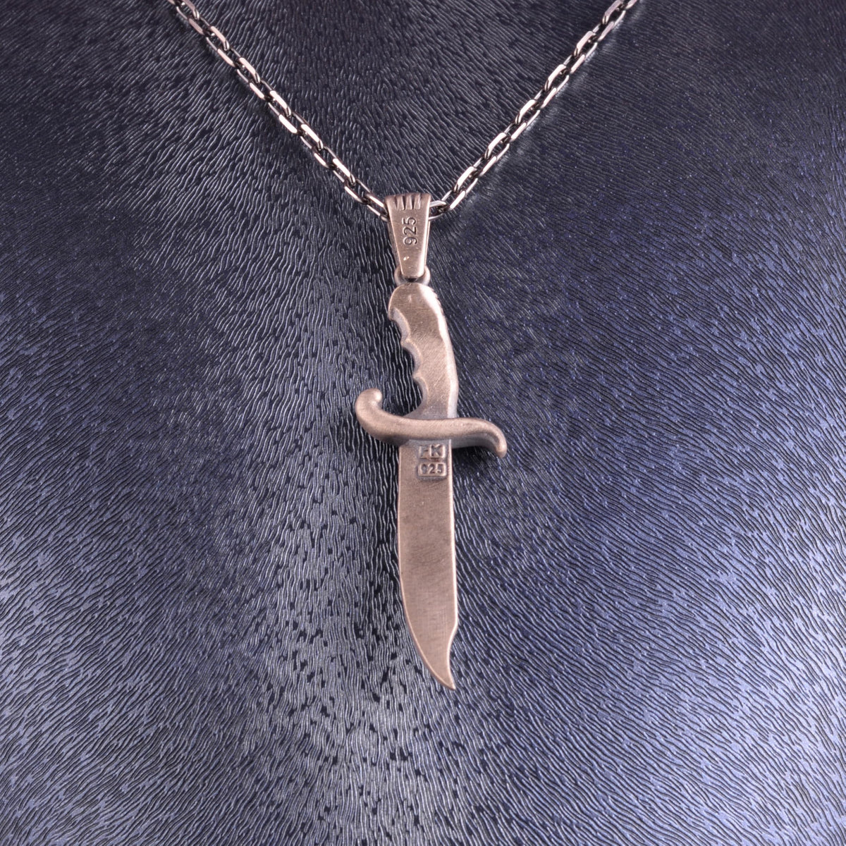 KAMBO 925 Sterling Silver Dagger Necklace – Men's Knife Necklace – Handmade Knife Jewelry – Gothic Style Statement Necklace – Unique Gift — 5