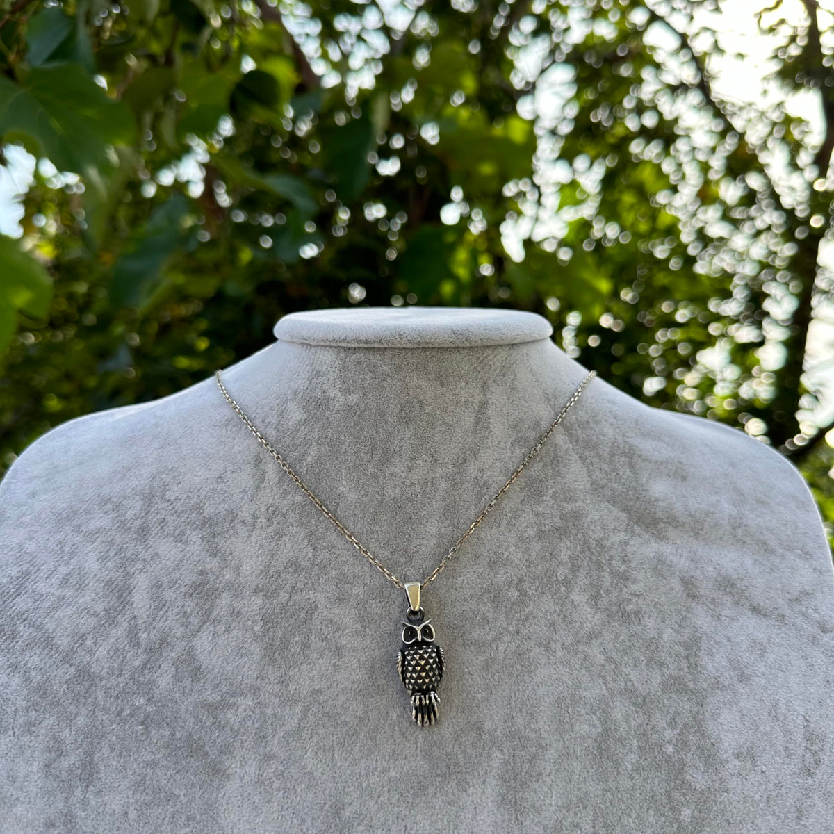 925 Sterling Silver Owl Pendant - Handmade Wisdom Symbol Jewelry - Fine Detail - Gift for Owl Lovers — 5
