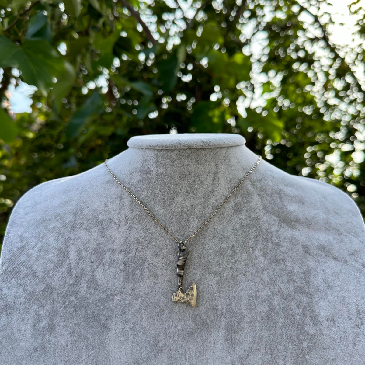 925 Sterling Silver Ax Necklace — 5
