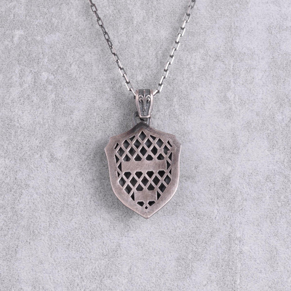 KAMBO 925 Sterling Silver Owl Shield Necklace – Handmade Amulet Necklace Symbolizing Wisdom, Protection, and Intuition (Silver) — 5