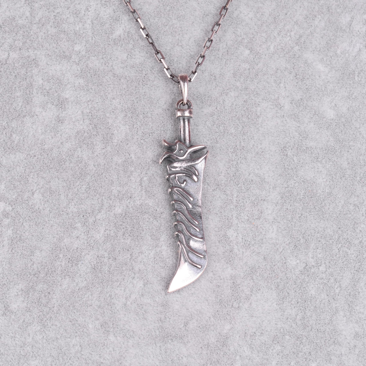 KAMBO Silver Viking Sword Necklace – Handmade Scandinavian Weapon Jewelry — 3