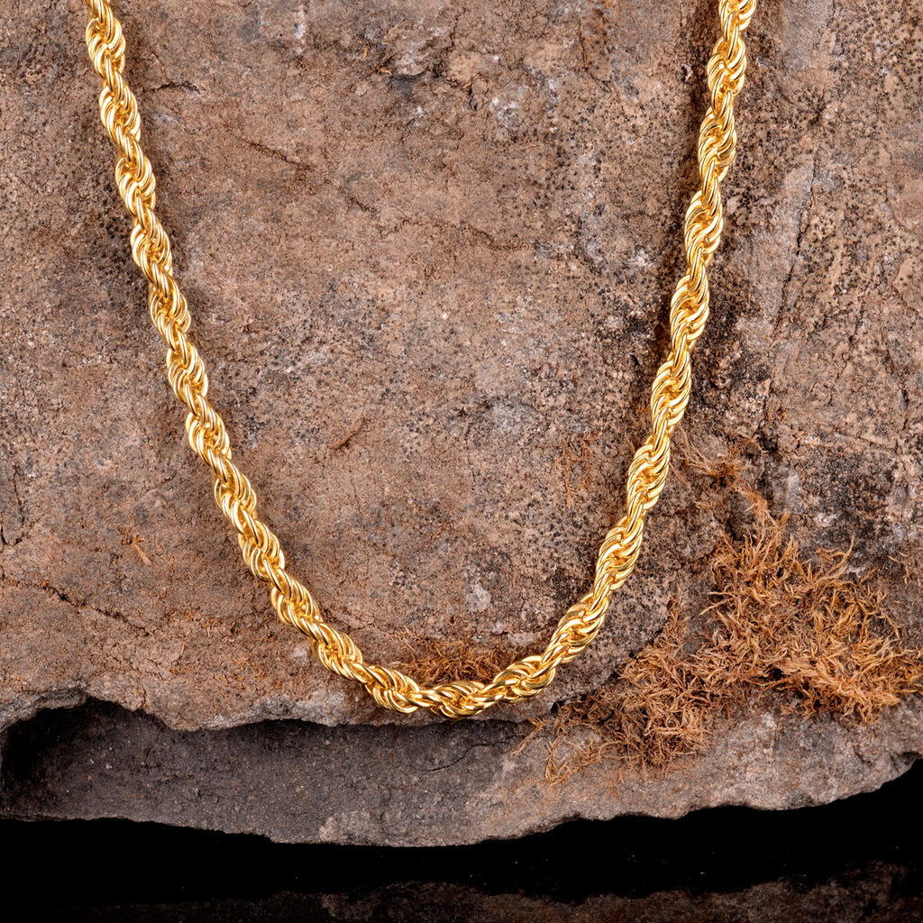 925 Sterling Silver Rope Chain, Men's Chain, Chain Necklace, Silver Men's Jewelry — 2
