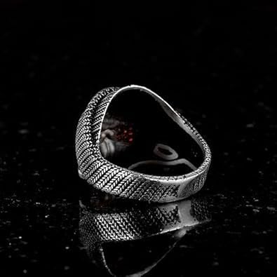 Kambo Cool Skull With Beanie Silver Biker Ring For Men Gothi 925 Sterling Silver Ring Handmade Turkey KAMBO - View 6