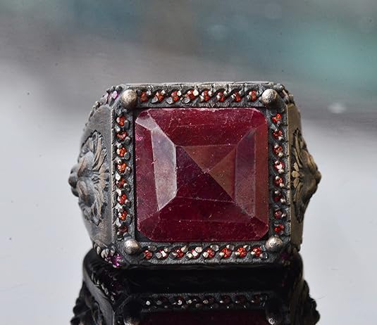 Kambo Exquisite Sterling Silver Men s Ring Collection Featur 925 Sterling Silver Natural Ruby Ring Handmade Turkey KAMBO - Vi