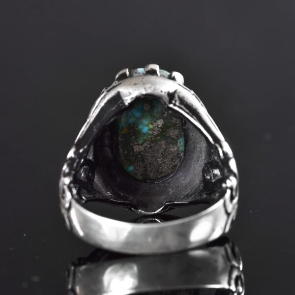 Falcon Jewelry Real Arizona Turquoise Gemstone Ring Sterling 925 Sterling Silver Natural Turquoise Ring Handmade Turkey KAMBO