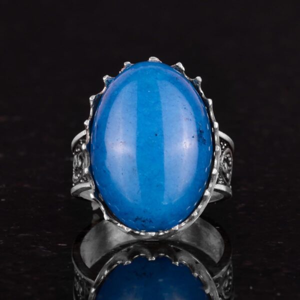 Kambo Genuine Real Natural Gemstone Ring 925 Sterling Silver 925 Sterling Silver Natural Agate Ring Handmade Turkey KAMBO - V