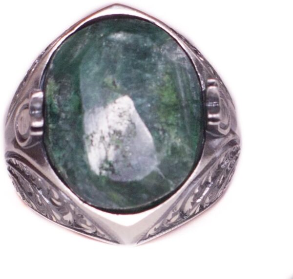 Falcon Jewelry 925 Sterling Silver Men s Ring Real Natural G 925 Sterling Silver Natural Emerald Ring Handmade Turkey KAMBO -