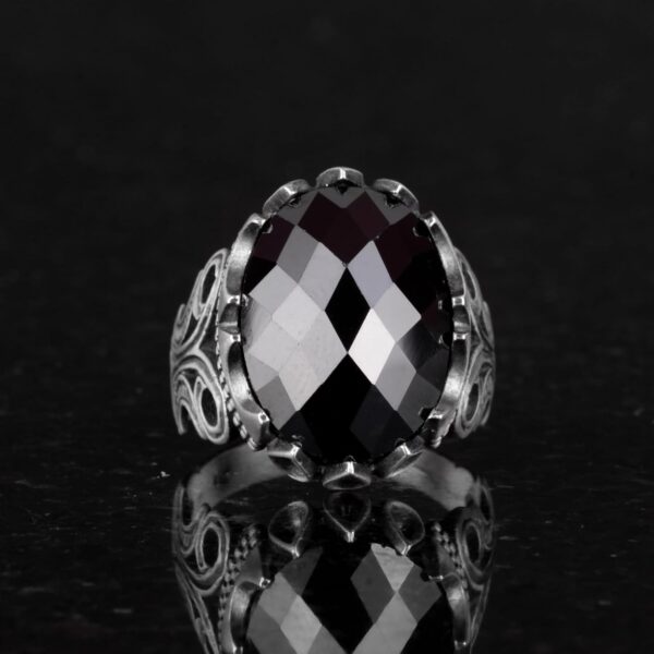 Kambo Luxury 925K Sterling Silver Men s Ring Available İn Va 925 Sterling Silver Natural Onyx Ring Handmade Turkey KAMBO - Vi