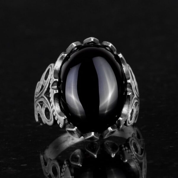 Kambo Luxury 925K Sterling Silver Men s Ring Available İn Va 925 Sterling Silver Natural Onyx Ring Handmade Turkey KAMBO - Vi