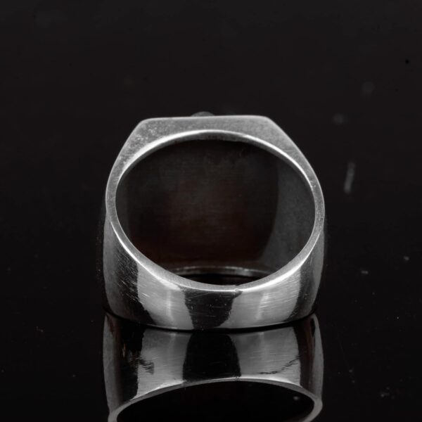 Kambo Men s 925 Sterling Silver Masonic Ring With Gold Tone 925 Sterling Silver Ring Handmade Turkey KAMBO - View 7