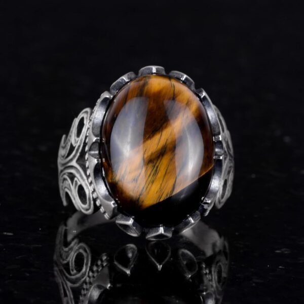 Kambo 925 Solid Sterling Silver Men s Ring With Choice Of Na 925 Sterling Silver Ring Handmade Turkey KAMBO - View 6