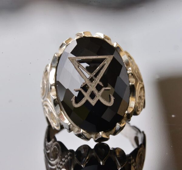 Handcrafted 925 Sterling Silver Men s Ring With Obsidian Sto 925 Sterling Silver Ring Handmade Turkey KAMBO - View 2