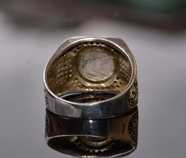 Genuine Natural Rutile Quartz Gemstone Ring 3 90 Carat Sterl 925 Sterling Silver Ring Handmade Turkey KAMBO - View 8