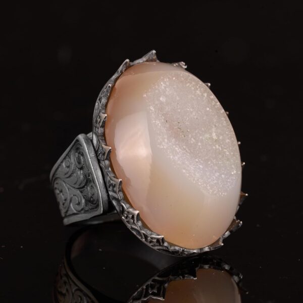 Kambo Men s King Size 925 Sterling Silver Ring Featuring Nat 925 Sterling Silver Ring Handmade Turkey KAMBO - View 4