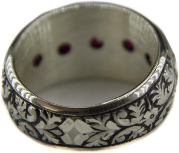 Sterling Silver Men s Ring Created Garnet Stone Steel Pen Cr 925 Sterling Silver Natural Garnet Ring Handmade Turkey KAMBO -