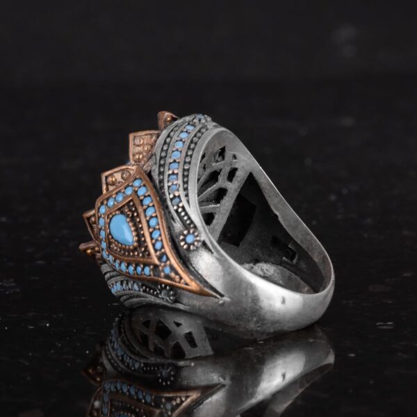 Kambo Created Stone Ring Exquisite Handcrafted 925 Sterling 925 Sterling Silver Ring Handmade Turkey KAMBO - View 7
