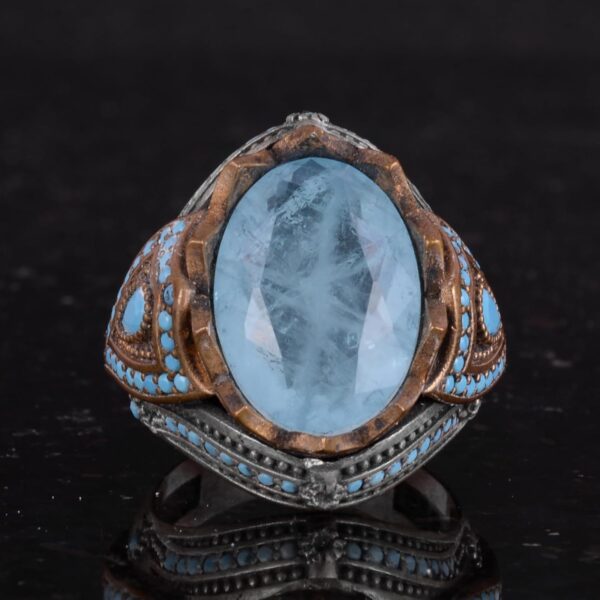 Kambo Created Stone Ring Exquisite Handcrafted 925 Sterling 925 Sterling Silver Ring Handmade Turkey KAMBO - View 4