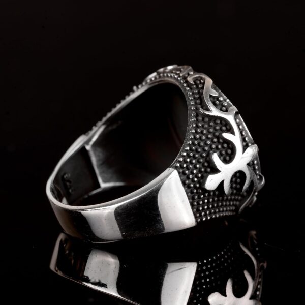 Kambo Muslim Ring 925 Solid Sterling Silver Men Ring Arabic 925 Sterling Silver Ring Handmade Turkey KAMBO - View 6
