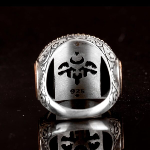 Kambo 925 Sterling Silver Men s Ring With Kalima İ Tawhid Ar 925 Sterling Silver Ring Handmade Turkey KAMBO - View 6