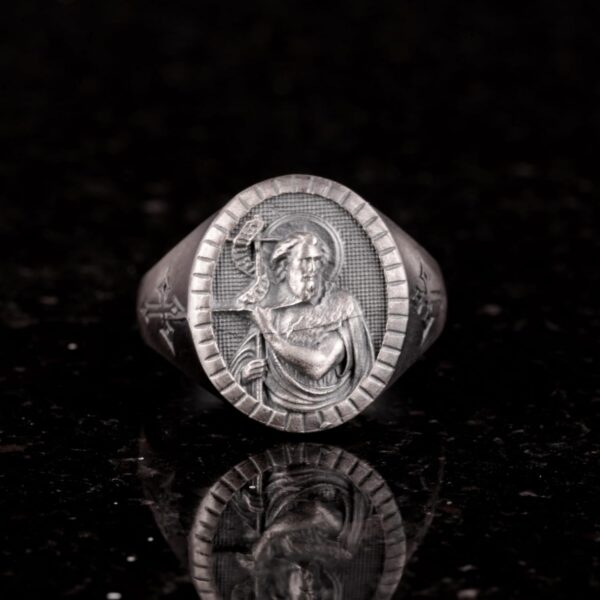 Kambo Religious Christian Ring Silver Jesus Ring 925 Sterlin 925 Sterling Silver Ring Handmade Turkey KAMBO - View 3