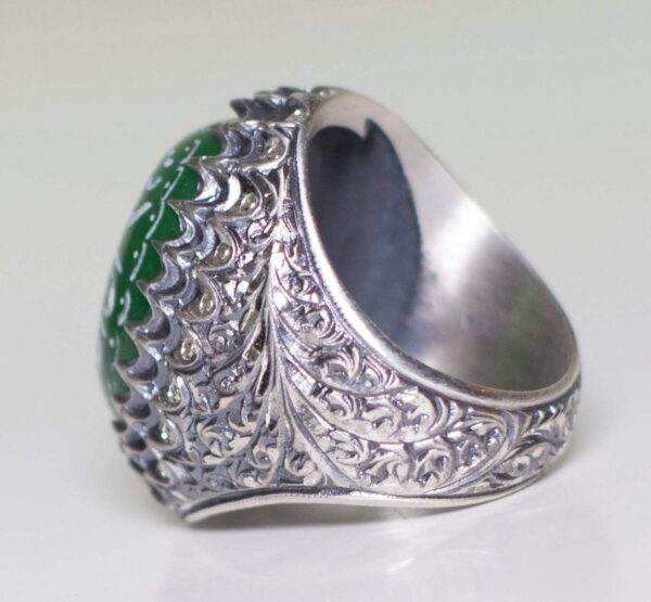 Falcon Jewelry 925 Sterling Silver Men s Ring Islamic Ring S 925 Sterling Silver Ring Handmade Turkey KAMBO - View 3
