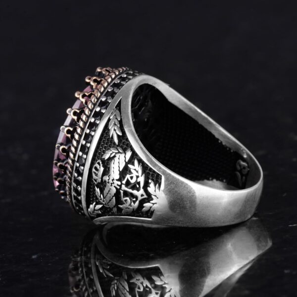 Kambo 925 Sterling Silver Ring For Men Created Stone Ring Ea 925 Sterling Silver Natural Topaz Ring Handmade Turkey KAMBO - V