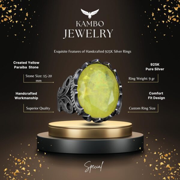 Kambo Luxury 925K Sterling Silver Men s Ring Available İn Va 925 Sterling Silver Ring Handmade Turkey KAMBO - View 2