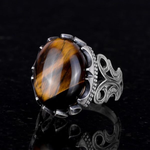 Kambo 925 Solid Sterling Silver Men s Ring With Choice Of Na 925 Sterling Silver Ring Handmade Turkey KAMBO - View 5