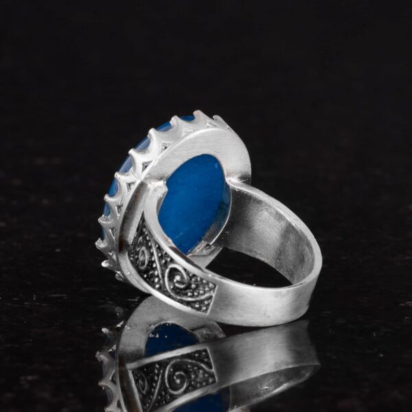 Kambo Genuine Real Natural Gemstone Ring 925 Sterling Silver 925 Sterling Silver Natural Agate Ring Handmade Turkey KAMBO - V