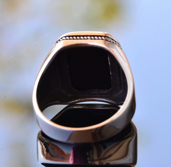Men s Created Onyx Gemstone Ring 925 Sterling Silver Handcra 925 Sterling Silver Natural Onyx Ring Handmade Turkey KAMBO - Vi