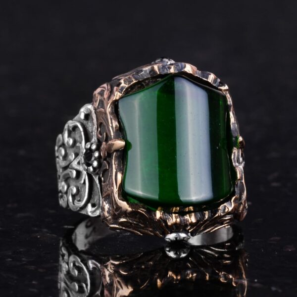 Kambo Handcrafted 925 Sterling Silver Men s Ring With Create 925 Sterling Silver Ring Handmade Turkey KAMBO - View 5