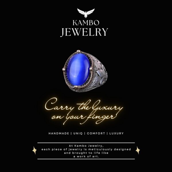 Kambo 925K Sterling Silver Rings With Premium Created Stones 925 Sterling Silver Ring Handmade Turkey KAMBO - View 6