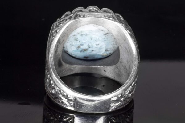 Falcon Jewelry Men s 925 Sterling Silver Ring With Natural T 925 Sterling Silver Natural Turquoise Ring Handmade Turkey KAMBO