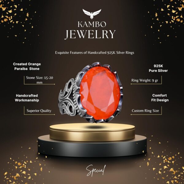 Kambo Luxury 925K Sterling Silver Men s Ring Available İn Va 925 Sterling Silver Ring Handmade Turkey KAMBO - View 2