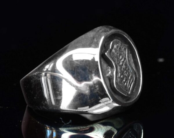Falcon Jewelry Sterling Silver Hamsa Ring Hand Of Fatima Rin 925 Sterling Silver Ring Handmade Turkey KAMBO - View 3